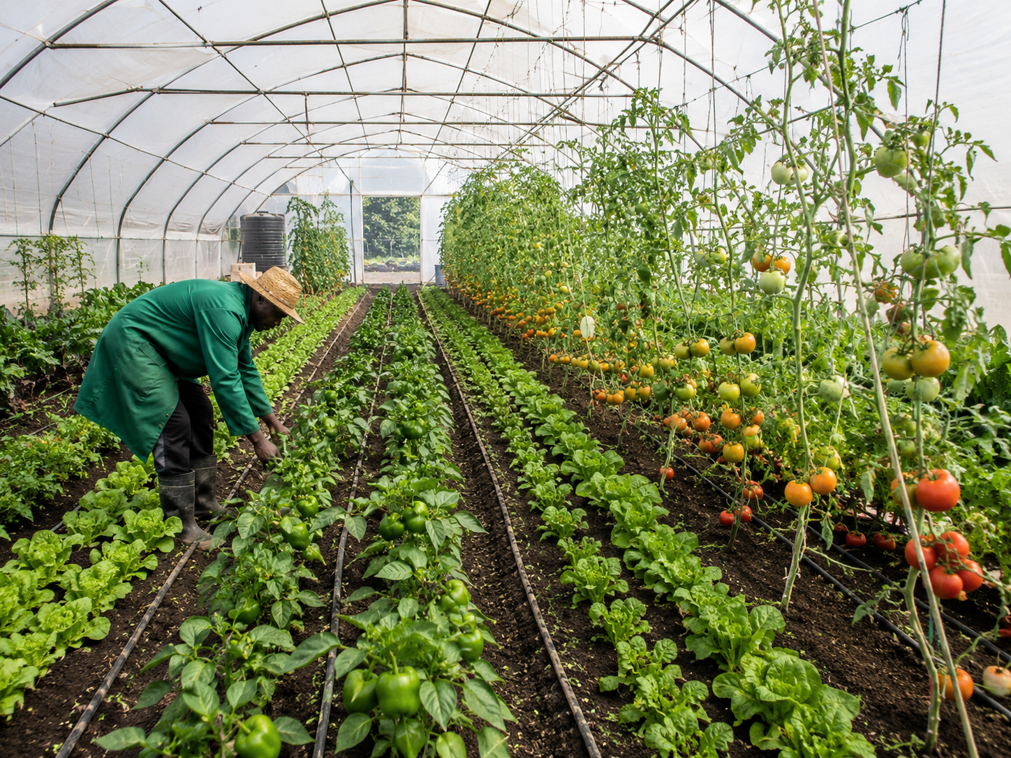 Tending a thriving greenhouse garden Tending a thriving greenhouse garden